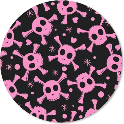 Produktbild von MuchoWow® Mauspad Mousepad Mädchen - Piraten - Rosa - Muster - Mädchen - Kind - Kinder 40x40 cm - Mousepads - Maus Mat - Pad - Mausunterlage - Schreibtisch Accessoires