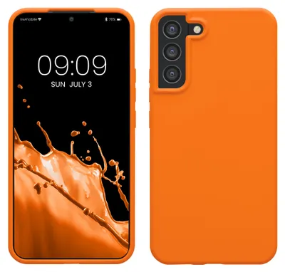 Produktbild von kwmobile Handyhülle für Samsung Galaxy S22 Plus Hülle - Case Silikon - Kabelloses Laden - Schutzhülle Cover in Fruity Orange