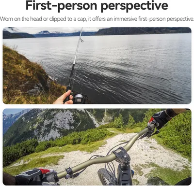 Produktbild von TELESIN QHM-001 2-in-1-Kopfband für Action-Kamera, verstellbarer Kopfgurt, Schnellverschluss-Huthalterung, POV-Perspektive mit 2 Verstellschnallen, kompatibel mit GoPro 12/11/10/9/8/7 Action2/3 Insta360 Pocket