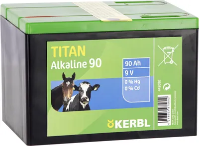 Produktbild von Kerbl Titan Alkaline Batterie 9 V, 90 Ah