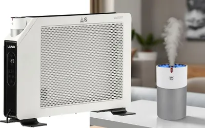 Produktbild von Infrarot Konvektor Heizgerät 2000W mit Ultraschall-Nebelbefeuchter, Timer & ECO-Modus Elektroheizung Heizung Heizkörper