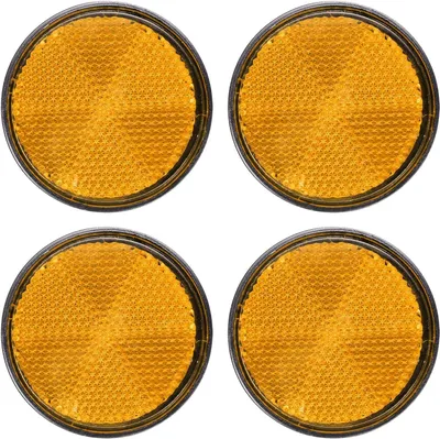 Productafbeelding van Ronde reflectoren achter, 4 stuks veiligheidsreflecterende waarschuwingsreflector