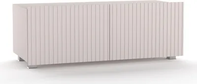 Produktbild von TV-Schrank KOLDER KL-01 mit 2 Türen Fernsehschrank 100 cm Fernsehtisch Lowboard Wohnzimmer Schrank Grifflos SoftClose Modern (Kaschmir)