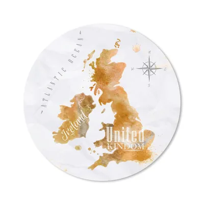 Produktbild von MuchoWow® Mauspad Mousepad Weltkarte - England - Aquarell 20x20 cm - Mousepads - Maus Mat - Pad - Mausunterlage - Schreibtischmatte