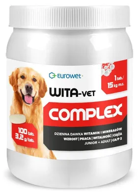 Obrázok produktu pre EUROWET Wita-Vet Complex 3,2 g - výživové doplnky pre psov - 100 tabliet