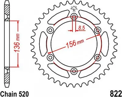 Obrázek produktu pro ESJOT Kettenrad "32043"520