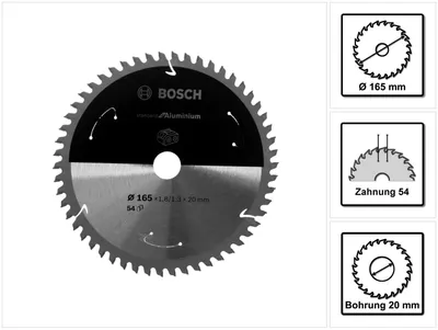 Obrázok produktu pre Bosch 2 608 837 763, Hliník, neželezitý kov, 16,5 cm, 2 cm, 1,3 mm, 9500 ot/min, 1,8 mm