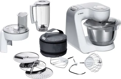 Produktbild von Bosch MUM58W20 Styline Küchenmaschine 1000 Watt, weiß/silber