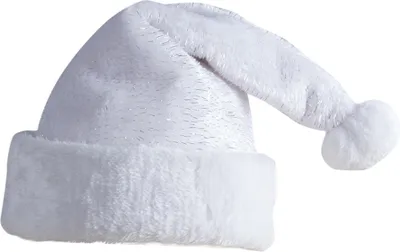 Produktbild von Weiße Weihnachtsmannmütze für Erwachsene