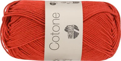 Produktbild von Lana Grossa COTONE 50 g vielseitiges Baumwoll-Basicgarn 125 m Farbe 141 - Leuchtendrot