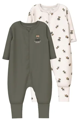 Produktbild von Name IT Herren Nbmnightsuit 2P Zip Ff Robot Noos, Jet Stream, 68 EU