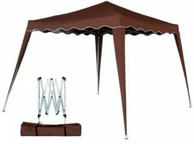 Produktbild von Pavillon Wasserdicht Pop-Up Faltpavillon 3x3m Pavillion Gartenzelt Faltbar Braun