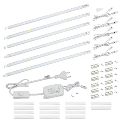 Obrázok produktu pre LED vstavané svietidlo, 8,5 W, 760 lm, 4000 K, neutrálna biela, pásikové svietidlo, kuchynské svietidlo, 6 x 26 cm
