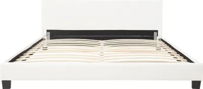 Produktbild von Doppelbett 'Albacete' Polsterbett 160x200cm Bettgestell Bett Lattenrost Weiß