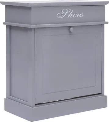 Produktbild von Schuhschrank Grau 50 x 28 x 58 cm Paulownia Holz , Schuhregale Design 2024