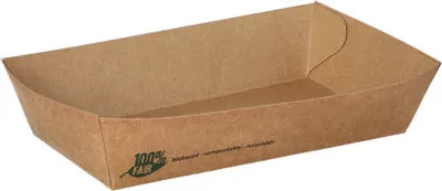 Produktbild von Snacktrays, Pappe "pure" 3,5 cm x 8,5 cm x 15,5 cm braun "100% Fair" groß