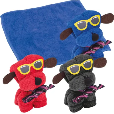 Produktbild von 3x Cartoon Mikrofasertuch / Reinigungstuch in Hundeform / 3 Farben sortiert
