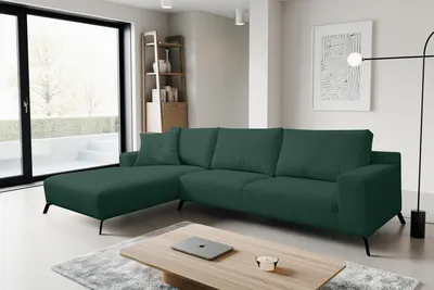 Produktbild von VENASI ASPEN Links Ecksofa ohne Schlaffunktion Sofa L Form Eckcouch Couchgarnitur Couch Grün