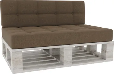 Produktbild von Palettenkissen, Palettenauflagen Sitzkissen Rückenlehne Gesteppt PFG (Set (Sitzkissen 120x80 +Rückenlehne 120x40), Hellbraun)