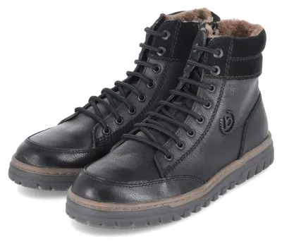Image de Bugatti - Bottes d'hiver pour homme, en cuir noir, taille 40
