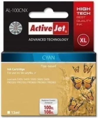Obrázok produktu pre Activejet AL-100CNX, Vysoký (XL) výnos, Azúrová, 13 ml, 1 kusov