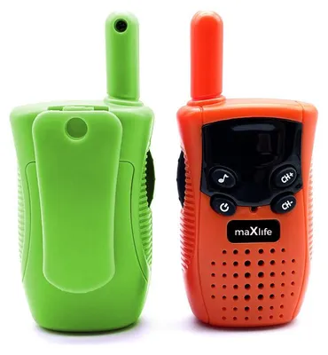 Image de Maxlife, set de 2 talkies-walkies pour enfants avec portée de 300m et 3 canaux, multicolore