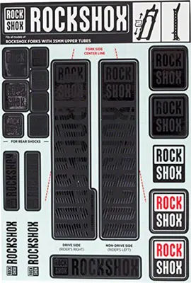 Produktbild von RockShox Dekor Set Rockshox 35 Mm Stealth 2018+
