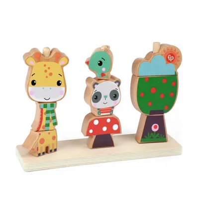Produktbild von Fisher-Price - Holz-Stapelturm (9-teilig) Kinderspielzeug Kleinkinder Holz