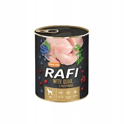 Produktbild von Dolina Noteci Rafi Nassfutter für Hunde mit Wachteln  Heidelbeeren und Preiselbeeren - 800g