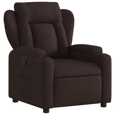 Image de vidaXL Fauteuil relax brun foncé Tissu