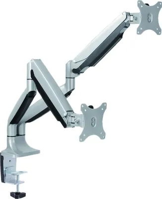 Produktbild von VALUE LCD-Doppelarm, Tischmontage, Gasfeder, 6 Gelenke, bis 32 Zoll, bis 2x 9 kg