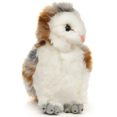 Produktbild von Uni-Toys Plüschtier Schleiereule D70422 - Uni-Toys Naturgetreues Kuscheltier Eule 17cm