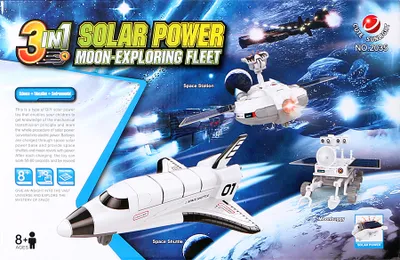 Produktbild von Modellbausatz Sonnenerkundungsflotte 3-in-1 Space Shuttle, Mondfahrzeug oder Raumstation