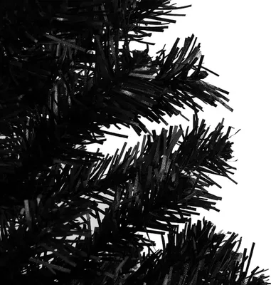 Produktbild von vidaXL Künstlicher Weihnachtsbaum Beleuchtung & Kugeln Schwarz 240 cm