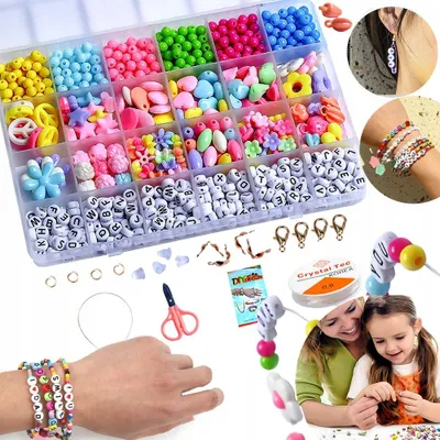 Produktbild von Ultimar Schmuckbastelset Perlen Armbänder Ohrringe Charms