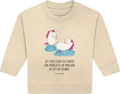 Produktbild von Mr. & Mrs. Panda Organic Baby Pullover Einhorn Sekt 24. - 36. Monat - Natural Raw - Geschenk, Unicorn, Beste, Einhörner, Party, Bullover