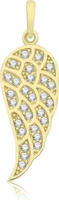 Image de Pendentif Femme Or 375/1000 avec Oxyde de Zirconium - 25mm*8mm; TRS36006