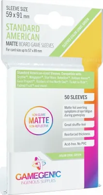 Produktbild von Gamegenic Matte Standard-American Sized Sleeves Hüllen 59x91mm (50 Stück)