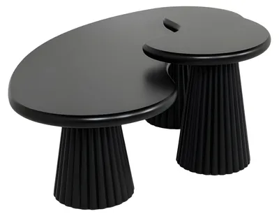 Immagine prodotto di Tavolino in legno nero e tavolino moderno elegante