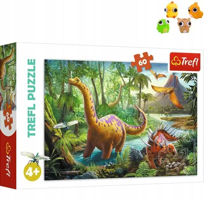 Produktbild von Trefl Dinosaurier Wanderung Puzzle 60 Teile für Kinder
