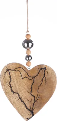 Produktbild von GILDE Hänger, Herz, Mangoholz, naturfarben, , L. 3,5 cm, B. 20 cm, H. 19 cm 41908