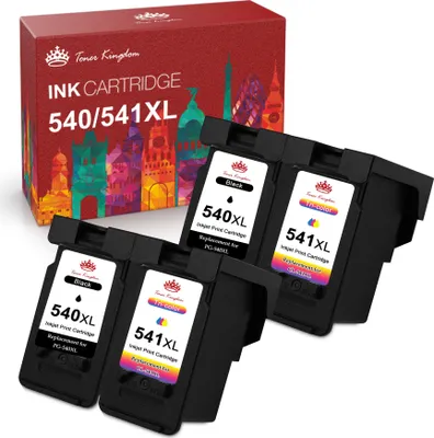 Produktbild von 4x Druckerpatronen für Canon PG 540 CL 541 XL Pixma MG3550 MG3600 MG3650 MG4250