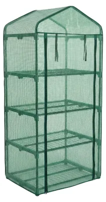 Produktbild von Mini Folien Gewächshaus 4 etagig 68 x 49 x 158 cm