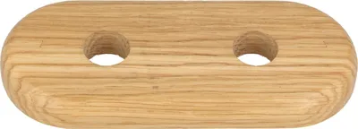 Produktbild von STEDO Echtholz-Doppelrosette - Eiche Roh - Loch: 15 mm x Aussen: 120 x 50 mm