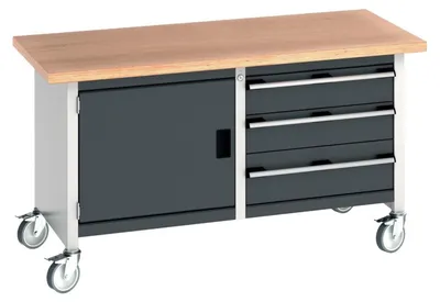 Produktbild von Bott Kastenwerkbank cubio Multiplex 1500 x 750 x 840mm RAL 7035/7016