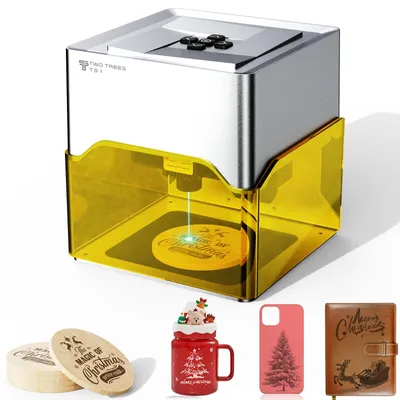 Produktbild von Twotrees TS1 Tragbare Läsergrävurmaschine, 3.5W Leistung Schnelles Präzises Läser Grävieren Schneiden, APP & PC Unterstützte Gräviermäschine