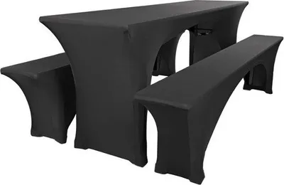 Produktbild von Famanu Biertischhussen-Set 3-teilig für Biertischgarnitur - 50cm oder 70cm Tischbreite