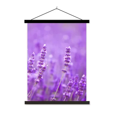 Produktbild von MuchoWow® Textilposter Lavendel - Nahaufnahme - Blumen - Lila 120x160 cm mit schwarzem Rahmen - Magnetischer