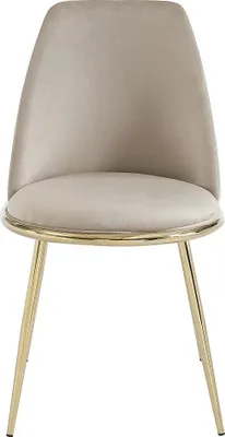 Produktbild von Stuhl 2er-Set - Samt & goldfarbenes Metall - Beige - NEBINA von Pascal MORABITO