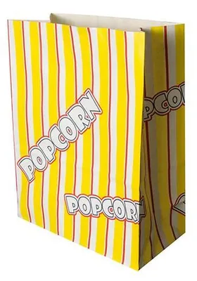 Produktbild von Popcorn Tüten, Pergament-Ersatz 4,5 l 24,5 cm x 19 cm x 9,5 cm "Popcorn" fettdicht